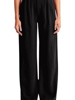 High waisted black work pants